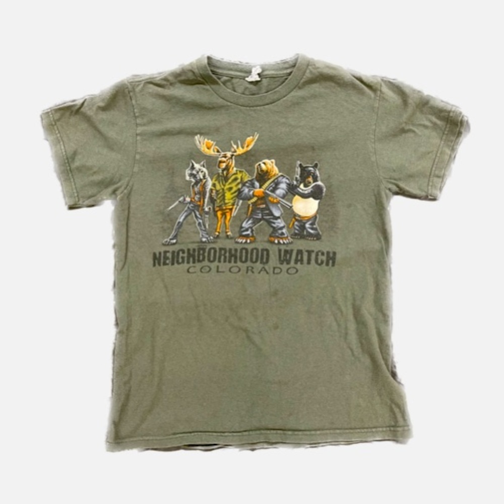 Vintage Colorado Neighborhood Watch Armed Wild Life Tourist T-shirt Size Small